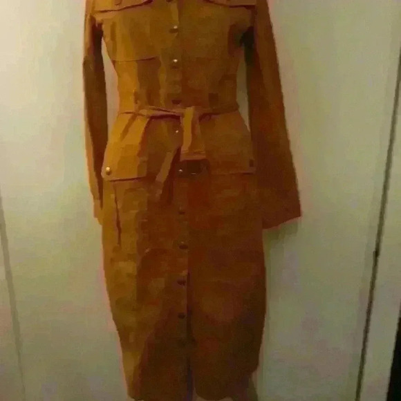 Fashion nova Cargo orangey brown sexy party, office Casual dress  S M - Picture 1 of 8